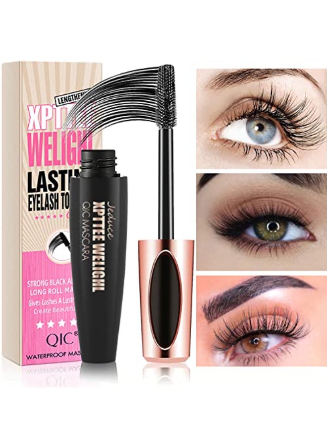 Alisesun 4D Silk Fiber Lash Mascara Extension Voluminous Fiber Mascara Waterproof SmudgeProof LongLasting No Flaking No Clumping All Day Exquisitely Full 3 Packs - Image 4
