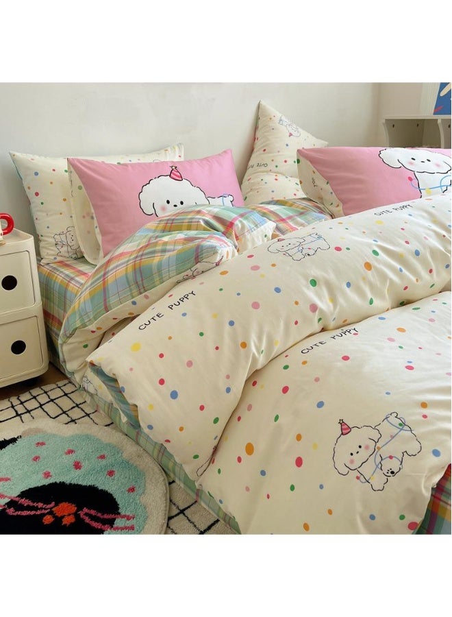 طقم أغطية سرير مكون من 4 قطع بتصميم كرتوني أنيمي من القطن مريح هدية ليوم الأطفال هدية عيد ميلاد - Image 2