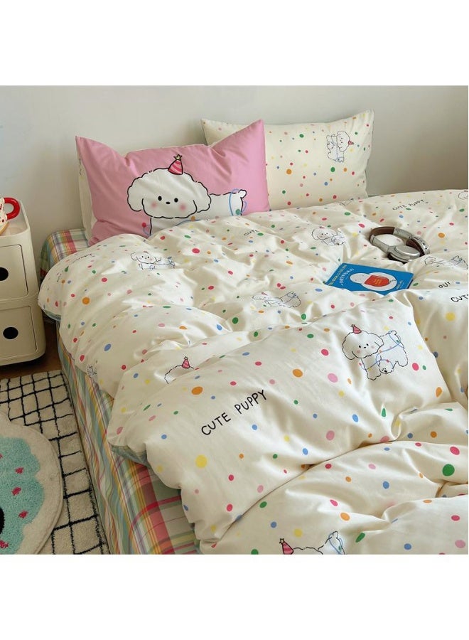 طقم أغطية سرير مكون من 4 قطع بتصميم كرتوني أنيمي من القطن مريح هدية ليوم الأطفال هدية عيد ميلاد - Image 1