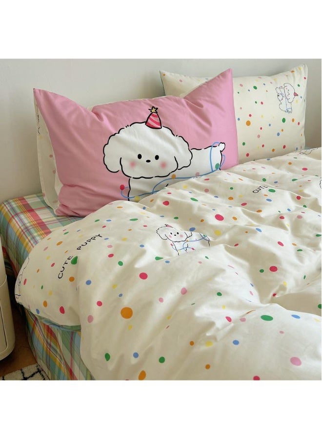 طقم أغطية سرير مكون من 4 قطع بتصميم كرتوني أنيمي من القطن مريح هدية ليوم الأطفال هدية عيد ميلاد - Image 5