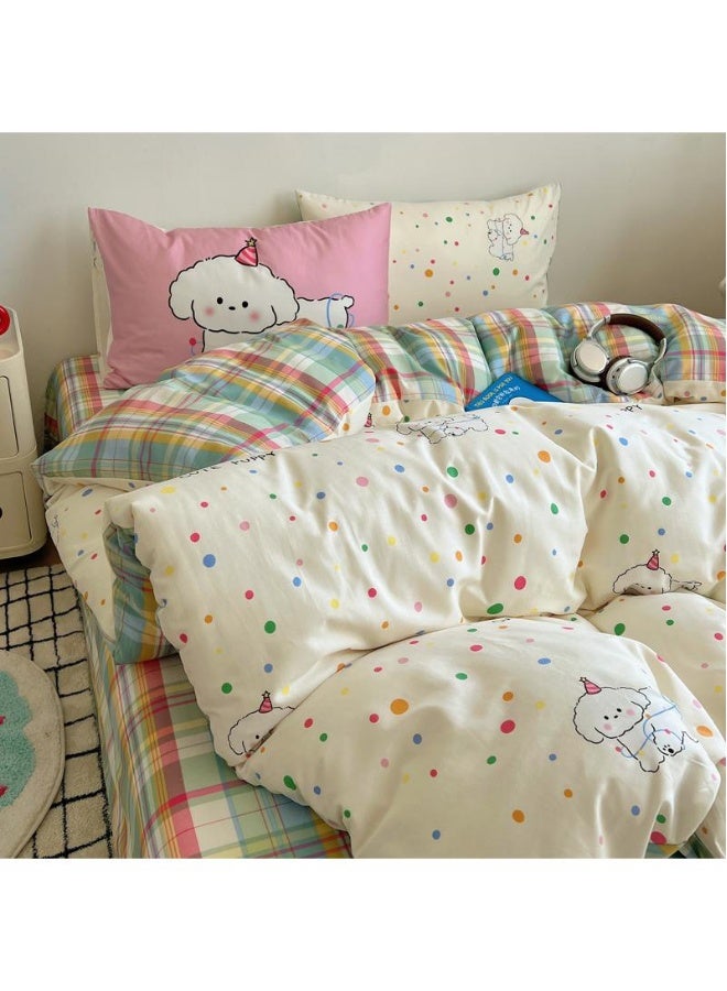 طقم أغطية سرير مكون من 4 قطع بتصميم كرتوني أنيمي من القطن مريح هدية ليوم الأطفال هدية عيد ميلاد - Image 4