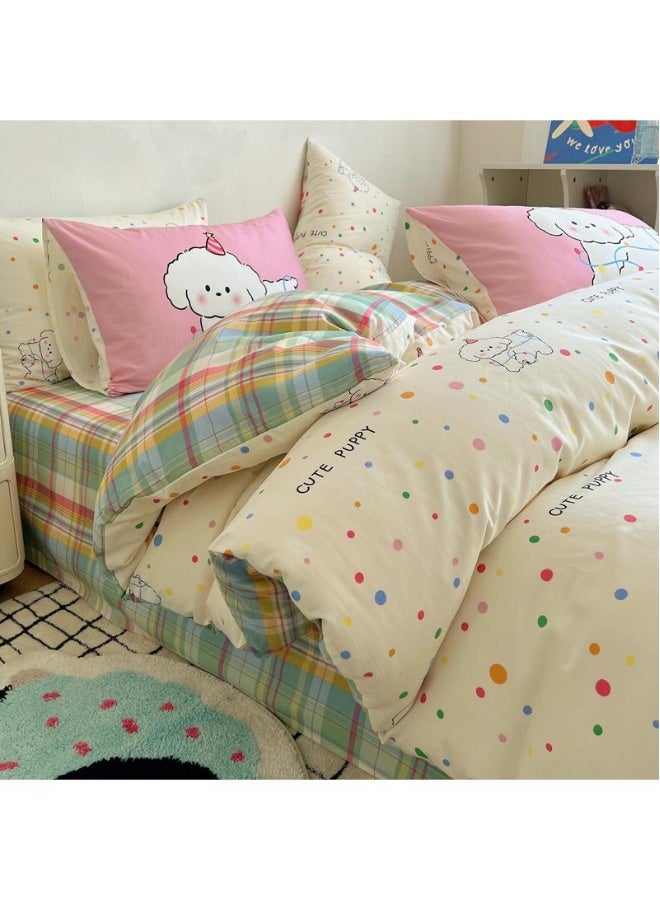 طقم أغطية سرير مكون من 4 قطع بتصميم كرتوني أنيمي من القطن مريح هدية ليوم الأطفال هدية عيد ميلاد - Image 3