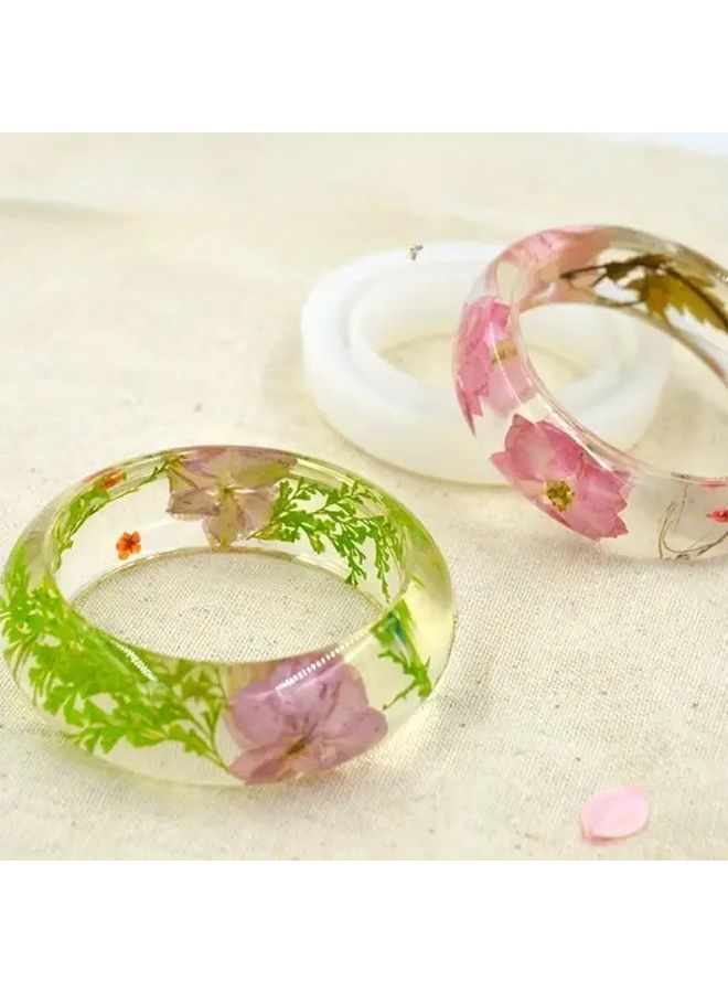 مجموعة قوالب السيليكون الماسية من 4 قطع لصنع المجوهرات DIY باستخدام الزهور المجففة - Image 5