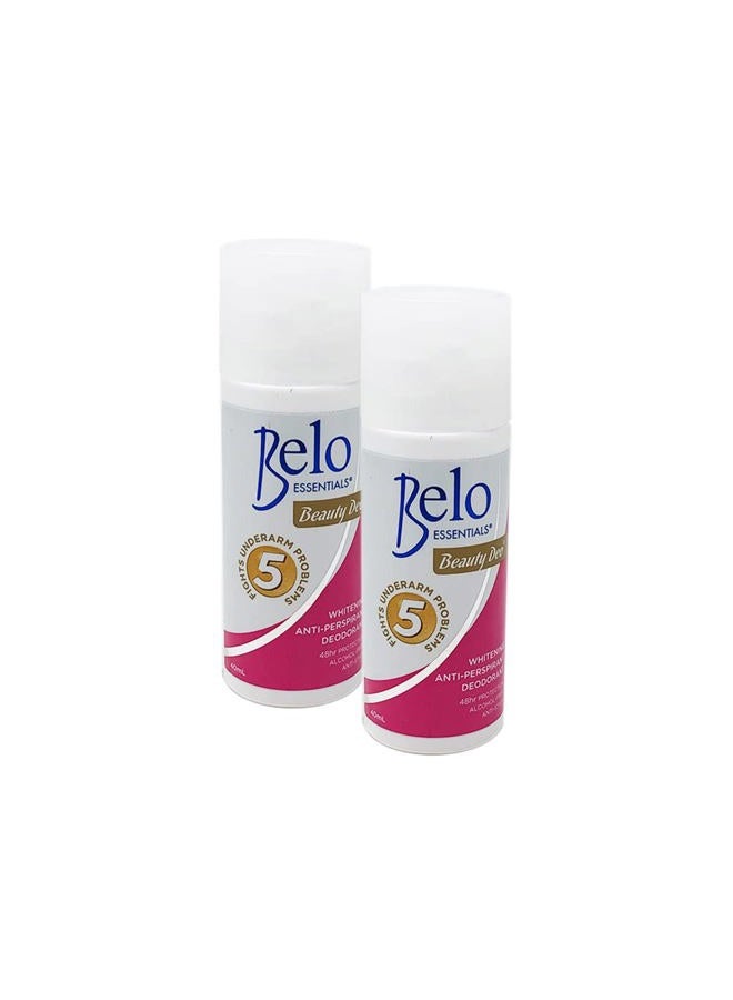 Belo Essentials بيلو إسينشال 2 إس مضاد للتعرق مزيل عرق مبيض 2 × 40 مل عبوة من 40 مل متعددة - Image 1