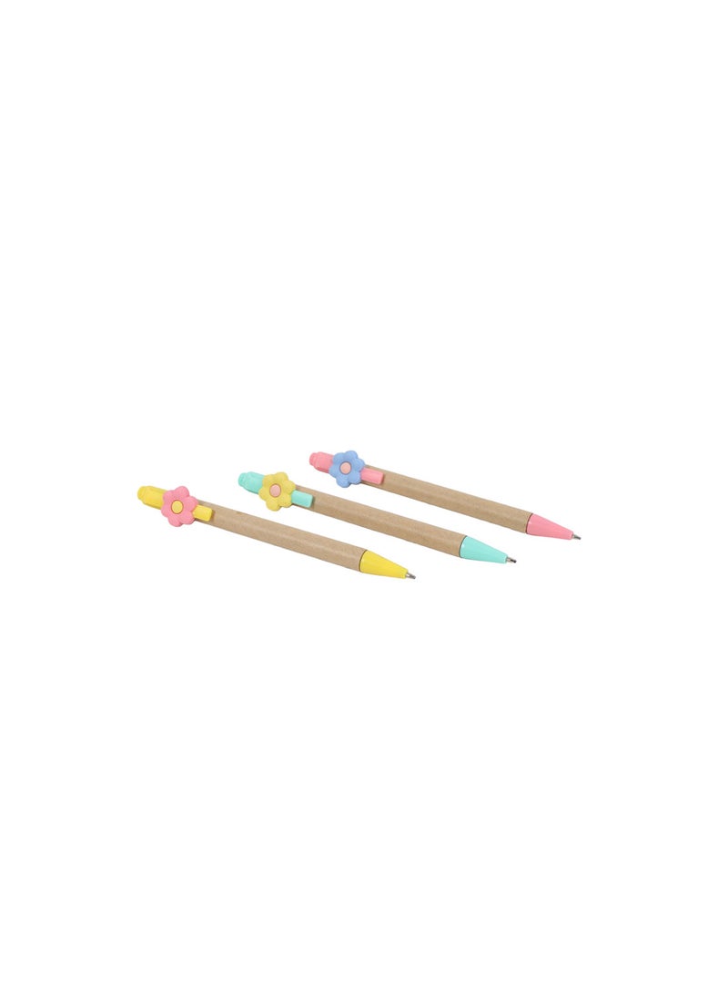 Midi Flower Decor Ball Pen Set – Pack of 3 - Image 5