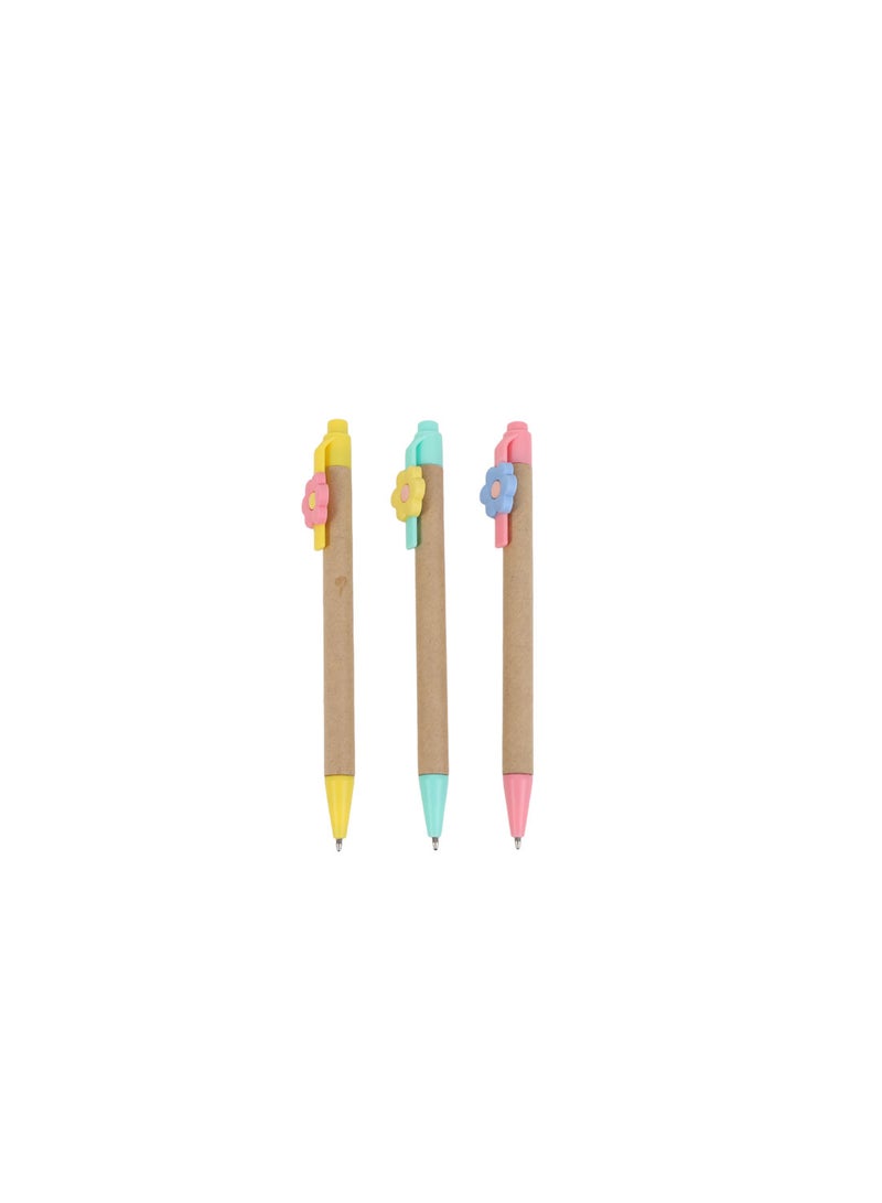 Midi Flower Decor Ball Pen Set – Pack of 3 - Image 3