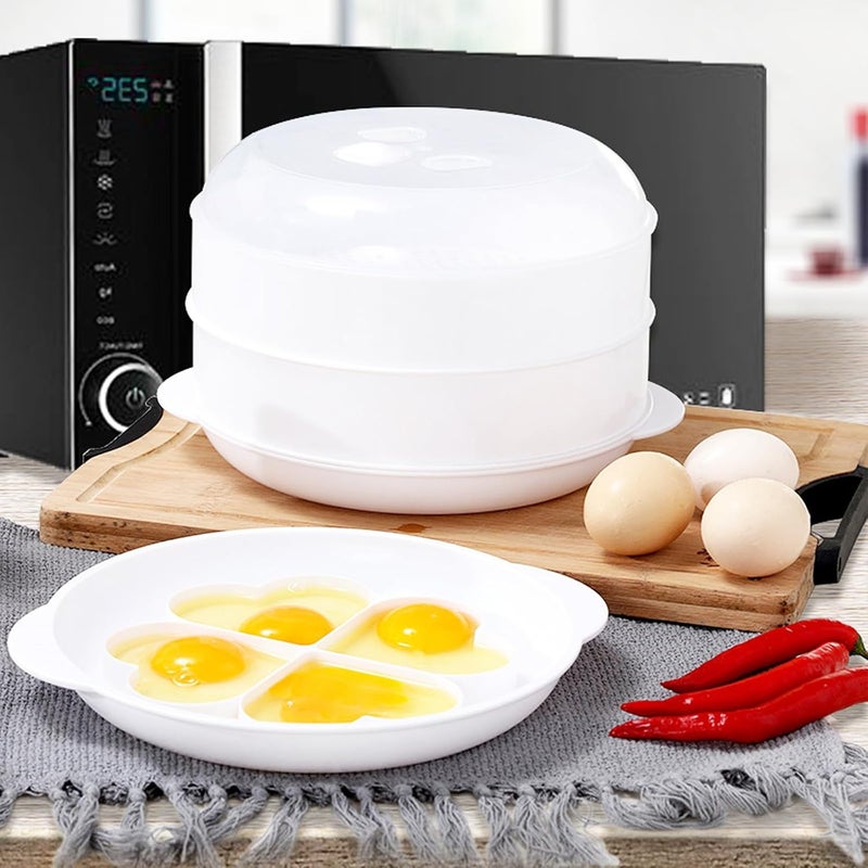 Microwave Egg Poacher and Cooker Mold, Heart-shaped Steamed Egg Maker, Microwave Cookware for Healthy Breakfast and Stovetop Use - Image 5