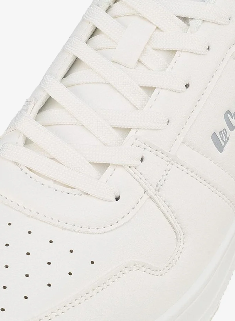 Lee Cooper WHITE Lace-Up Ankle School Sneakers for Men | Best Price UAE