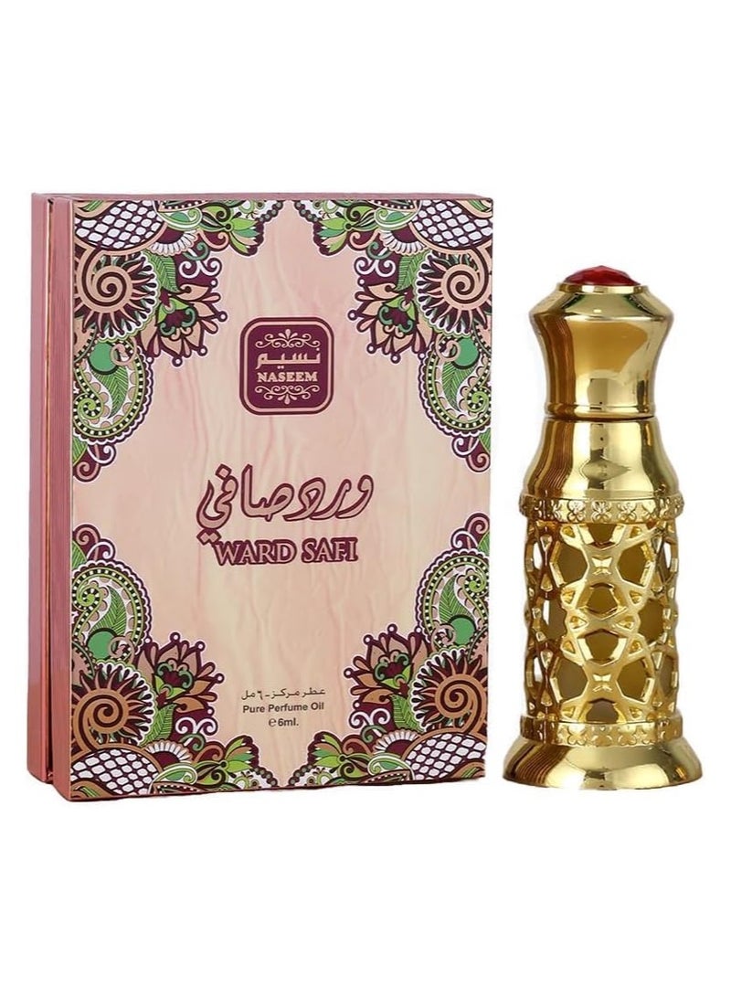Naseem Ward Safi Perfume Oil 6ml |Rose, Sandalwood & Musk Eau De Parfum for Men & Women | Luxurious Long-Lasting Arabian Fragrance | Ideal Gift for Perfume Lovers & Everyday Use