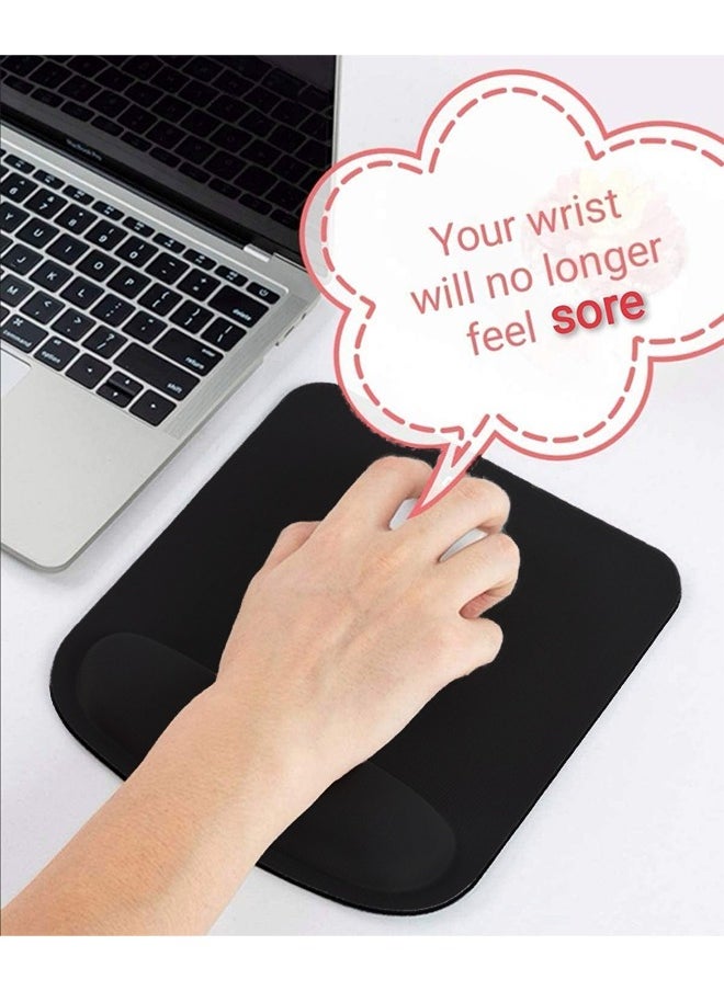 Generic Ergonomic Mouse Pad Wrist Support, Comfortable Mouse Pad Wrist Rest, Relieve Wrist Pain Gel Mouse pad, Non-Slip Rubber Base Mousepad for Laptop (Black）  - Image 4