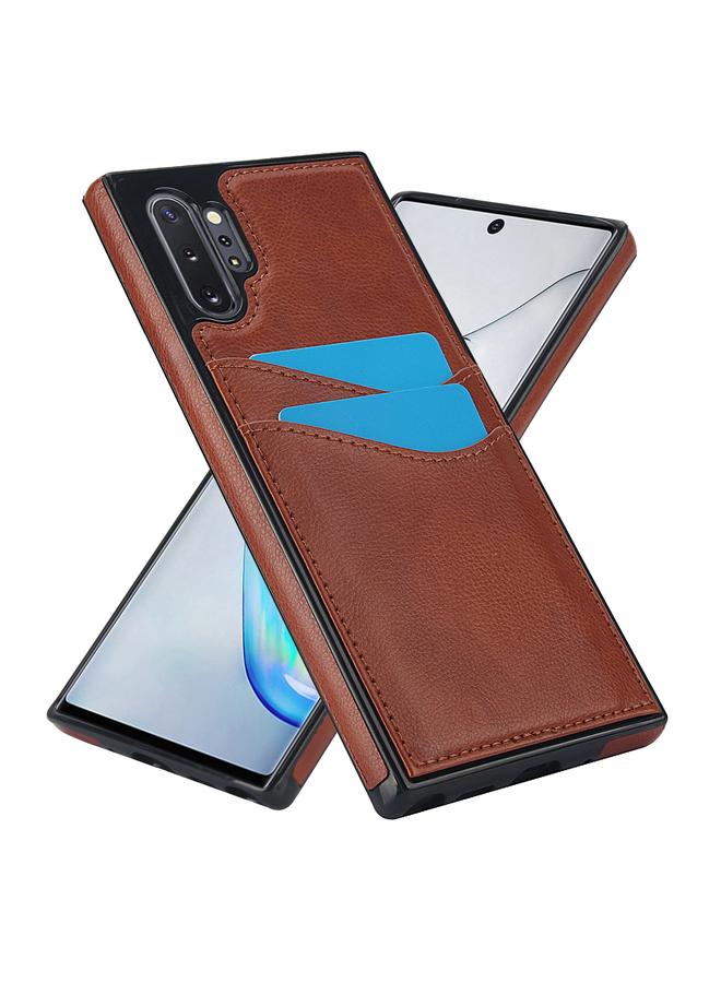 erorex Case For Samsung Galaxy Note10+ Litchi Leather Skin Card Slots Phone Case - Image 2