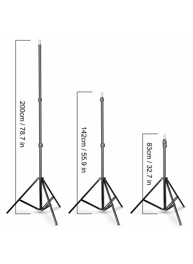 SLOW DOLPHIN Photo Background Support System with Backdrop Stand Kit, 100% Pure Muslin 6.5 Ft x 10 Ft (White/Black) Backdrop,Clamp, Carry Bag for Photography Video Studio - Image 4