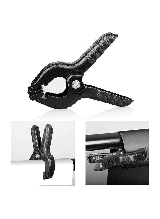 SLOW DOLPHIN Photo Background Support System with Backdrop Stand Kit, 100% Pure Muslin 6.5 Ft x 10 Ft (White/Black) Backdrop,Clamp, Carry Bag for Photography Video Studio - Image 5