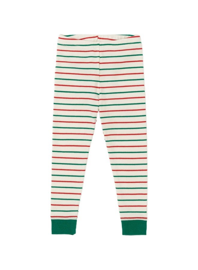 AVAUMA Baby Boys Girls Pajamas Sets 6M-10Y Kids Cute Toddler Christmas Stripe Pattern Design Pjs Cotton Sleepwear (ST Red Green Ivory/GreenCuff.4T) - Image 3