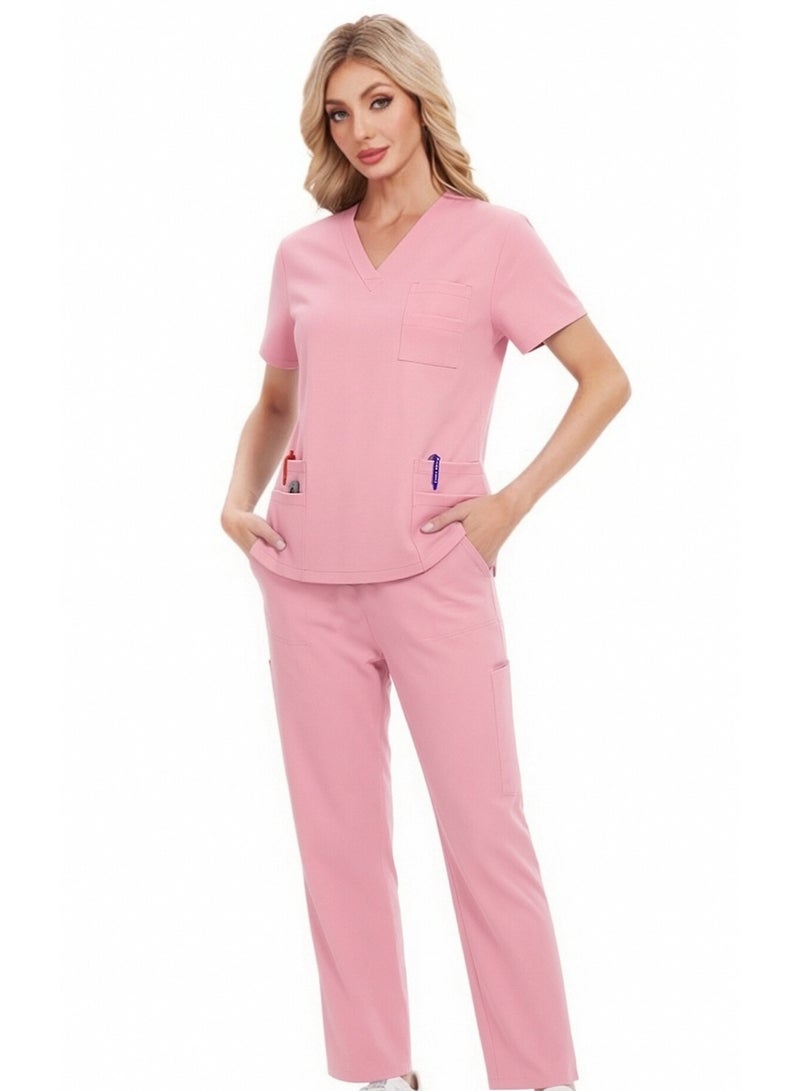 Joychic Womens Men Medical Scrubs Set Unisex Scrub Top and Scrub Pant Set Medical Uniform Scrubs Medical Uniform Set - Image 3