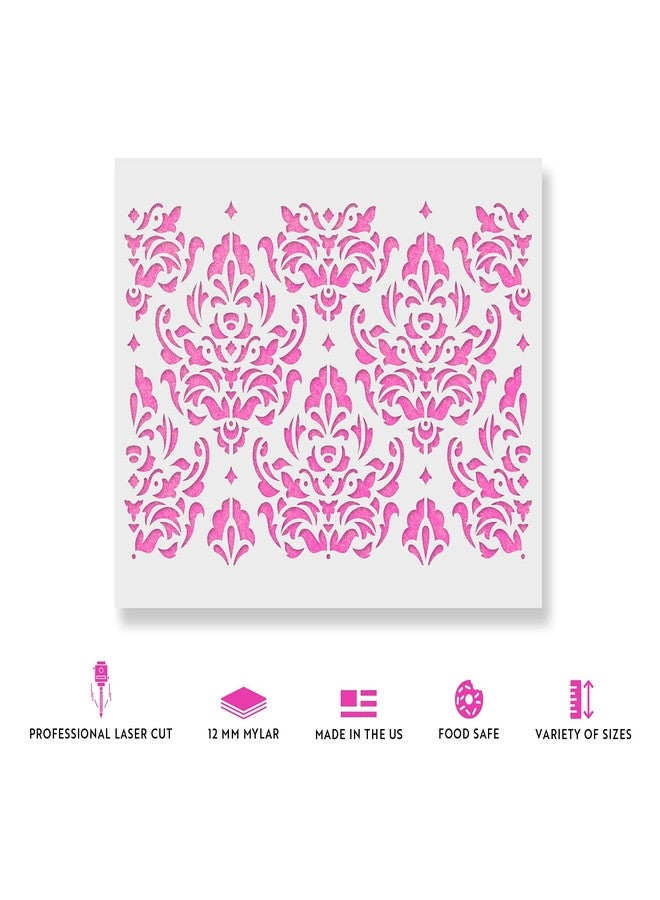 Stencil Revolution Damask Stencil - Add A Designer Touch to Your Home - Wall Stencil, Damask Pattern, Damask of Stencil, Craft Stencil - Image 5