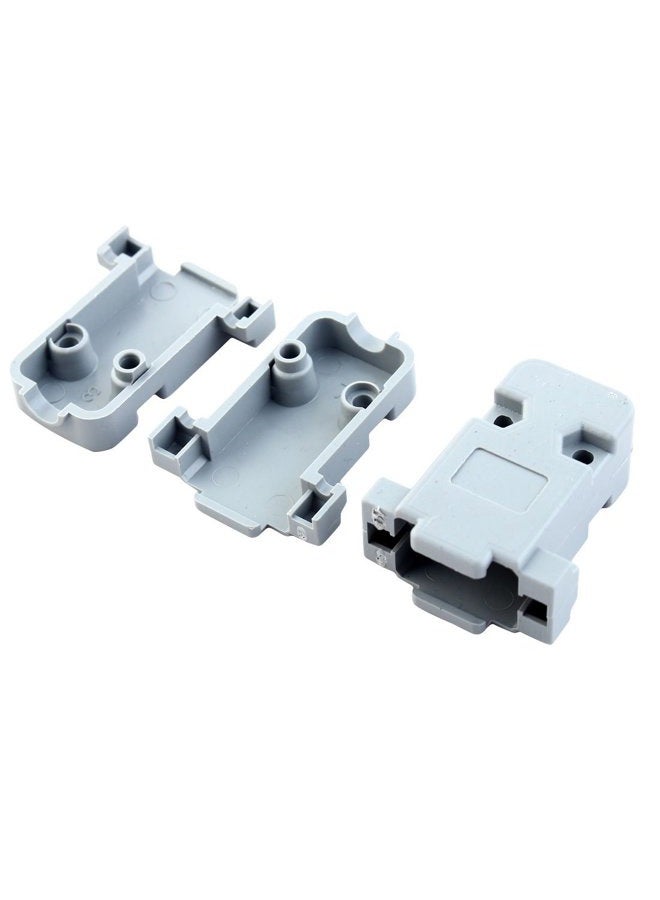 uxcell 20 Pcs Plastic Cover Shell Housing Gray for D Sub DB9 9Pin Connector - Image 2