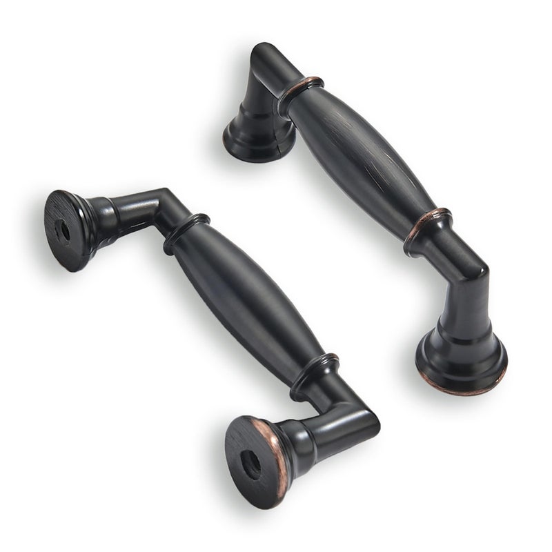 ZAUYX 10 Pack 312 Inch Hole Center Oil Rubbed Bronze Cabinet pulls Solid Heavy Duty Cabinet Pull Cabinet Handles Kitchen Cabinet Hardware Vanity Handles Bathroom Cabinet pulls - Image 2