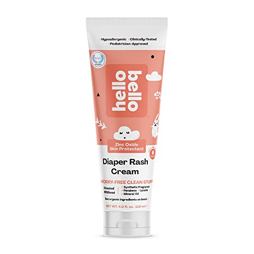 Hello Bello Diaper Rash Cream, Vegan Cruelty-Free Non-Nano Zinc Oxide, 4 fl. oz - Image 1
