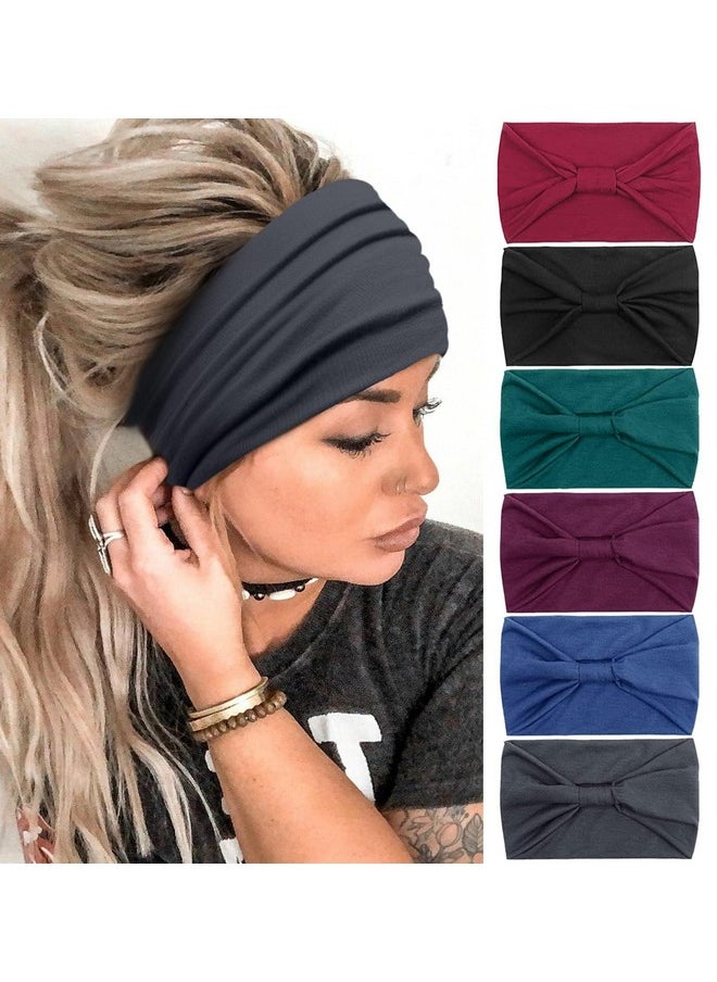 Tobeffect - Tobeffect Headbands for Women African Boho Wide Hairband Headband Knotted Head Wraps Turbans Hair Accessories - Image 1