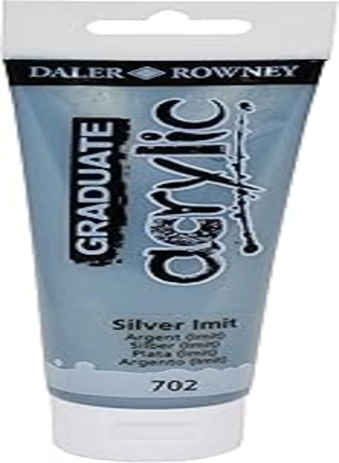 Daler Rowney 123120702 acrylic Color Tube, Silver Imit - 120 ml