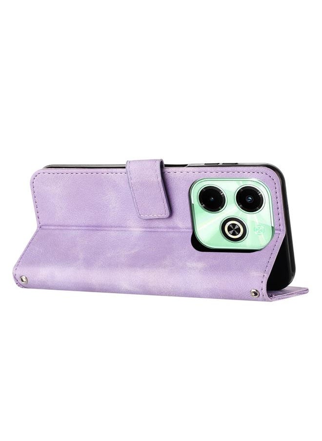 Zaboon - Case For Infinix Hot 40i Dream Triangle Leather Phone Case with Long Lanyard - Image 1