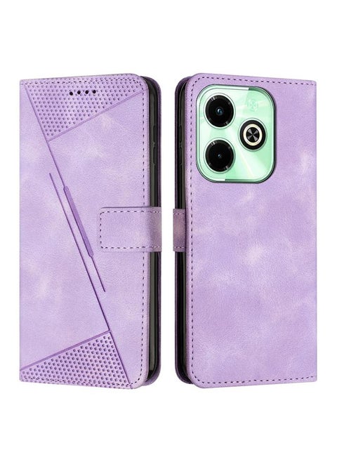 Case For Infinix Hot 40i Dream Triangle Leather Phone Case with Long Lanyard