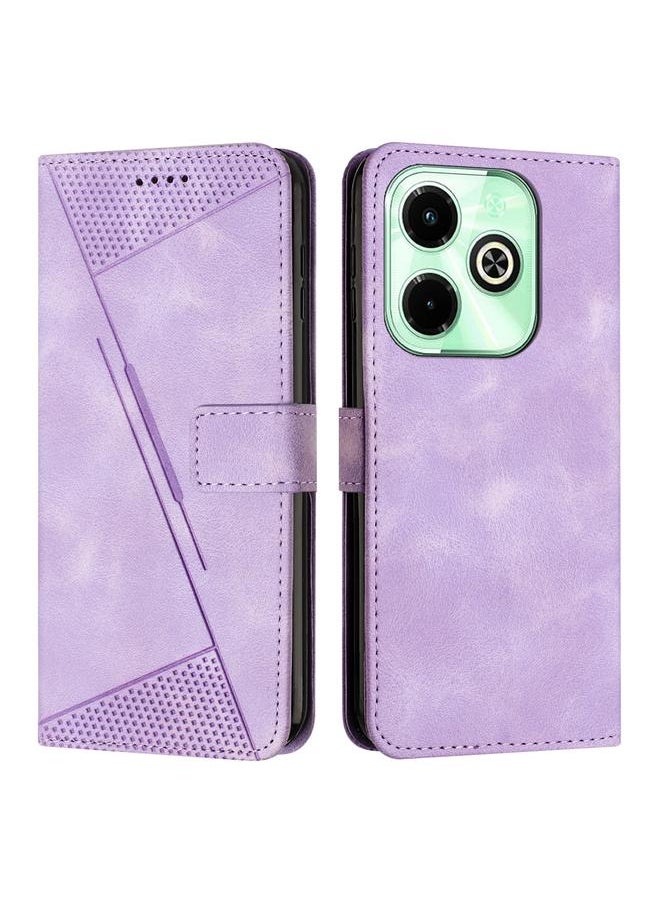 Zaboon - Case For Infinix Hot 40i Dream Triangle Leather Phone Case with Long Lanyard - Image 1