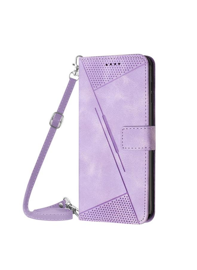 Zaboon - Case For Infinix Hot 40i Dream Triangle Leather Phone Case with Long Lanyard - Image 1