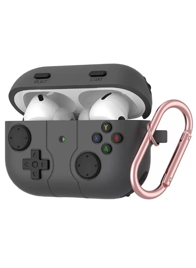 DKNG This game protective case is suitable for AirPods Pro 3, comes with a keychain, compatible with Apple AirPods Pro 3, features a cute and fun design, and is a shockproof silicone case for AirPods Pro 3, suitable for men and boys, in gray color. - Image 1