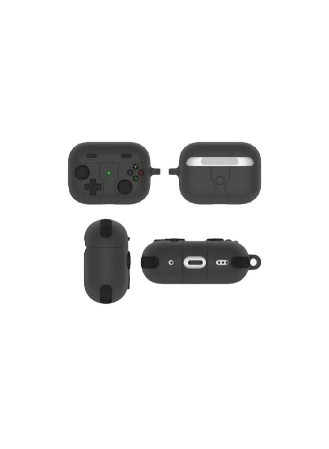DKNG This game protective case is suitable for AirPods Pro 3, comes with a keychain, compatible with Apple AirPods Pro 3, features a cute and fun design, and is a shockproof silicone case for AirPods Pro 3, suitable for men and boys, in gray color. - Image 4