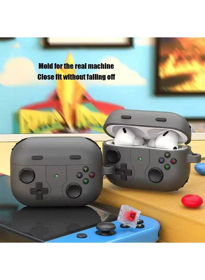 DKNG This game protective case is suitable for AirPods Pro 3, comes with a keychain, compatible with Apple AirPods Pro 3, features a cute and fun design, and is a shockproof silicone case for AirPods Pro 3, suitable for men and boys, in gray color. - Image 5