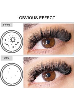 OUHOE Lash Shampoo, Foam Lash Deaner and Make Up Remover, Lash Cleaning Kit, Mousse Eyelash Shampoo for Eyelash Extensions, Relieve Itching, Gentle Care for Salon and Home Use  (60ml+Brush+Mascara Wand)  - Image 3