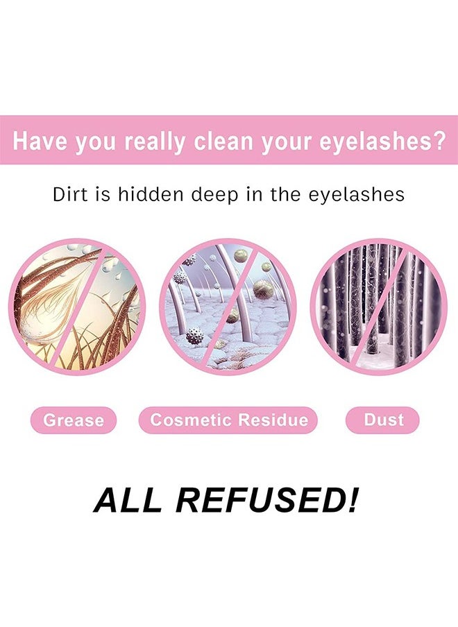 OUHOE - Lash Shampoo, Foam Lash Deaner and Make Up Remover, Lash Cleaning Kit, Mousse Eyelash Shampoo for Eyelash Extensions, Relieve Itching, Gentle Care for Salon and Home Use  (60ml+Brush+Mascara Wand) - Image 1