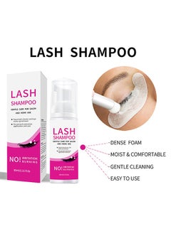 OUHOE Lash Shampoo, Foam Lash Deaner and Make Up Remover, Lash Cleaning Kit, Mousse Eyelash Shampoo for Eyelash Extensions, Relieve Itching, Gentle Care for Salon and Home Use  (60ml+Brush+Mascara Wand)  - Image 5