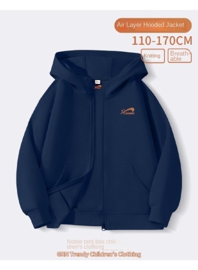 Noble bird Boys' Autumn Thin Jacket, Children's Sporty Stylish Hooded Top For Big Kids, Boys' Cardigan - Image 1