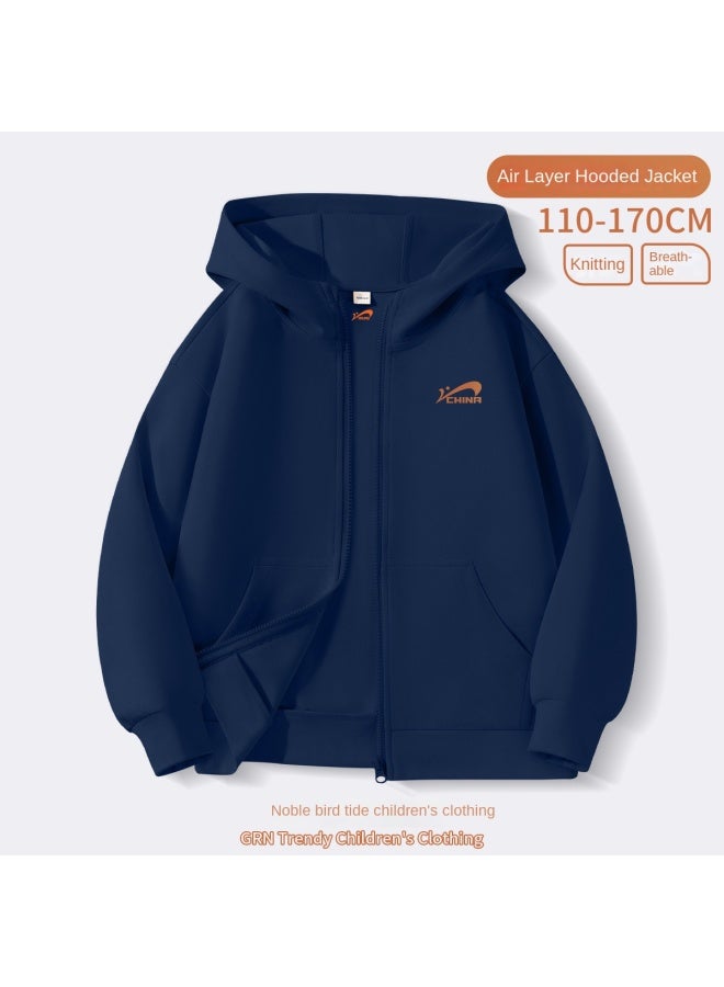 Noble bird Boys' Autumn Thin Jacket, Children's Sporty Stylish Hooded Top For Big Kids, Boys' Cardigan - Image 2