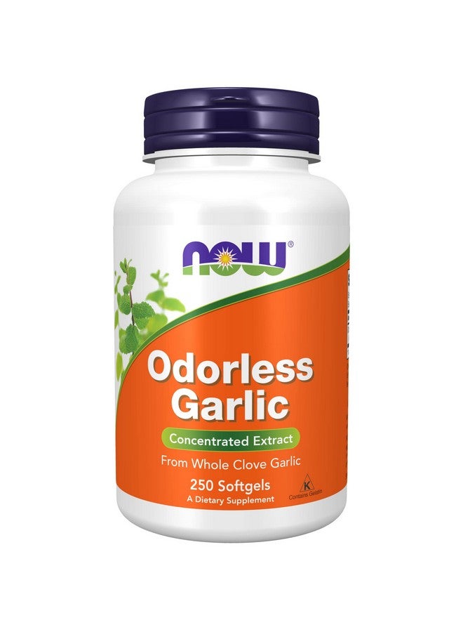 now Supplements Odorless Garlic (Allium Sativum) Concentrated Extract 250 Softgels - Image 1