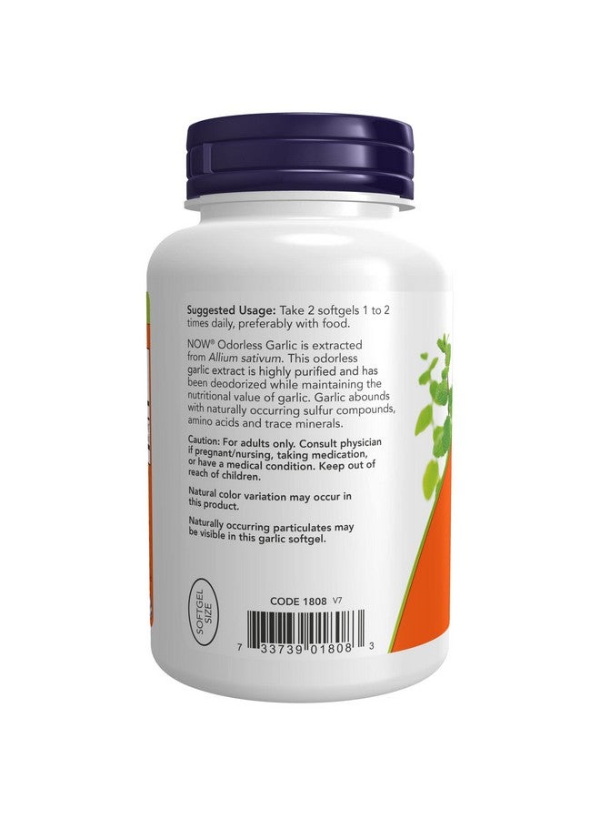now Supplements Odorless Garlic (Allium Sativum) Concentrated Extract 250 Softgels - Image 4