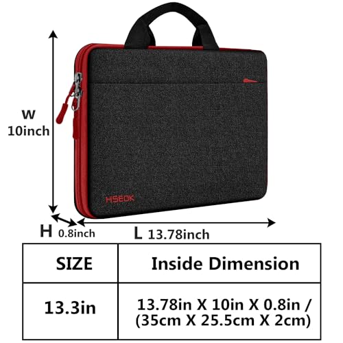 Hseok Laptop Sleeve 13-14 Inch Case Briefcase Compatible with MacBook Pro 14 inch M4/M3/M2/M1 All Model of 13.3 Inch Mac Air/Pro, XPS 13 14, Most Popular 13"-14" Notebooks,B01K03 - Image 2
