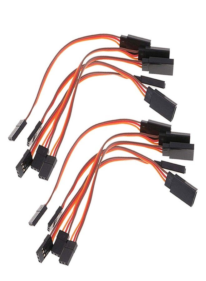 ALAMSCN 3-Pin Servo Extension Cable Cord 10cm/4'' 3.93 inch Female to Male Lead Wire Connector JR for RC Car Airplanes Remote Control (Pack of 10) - Image 1