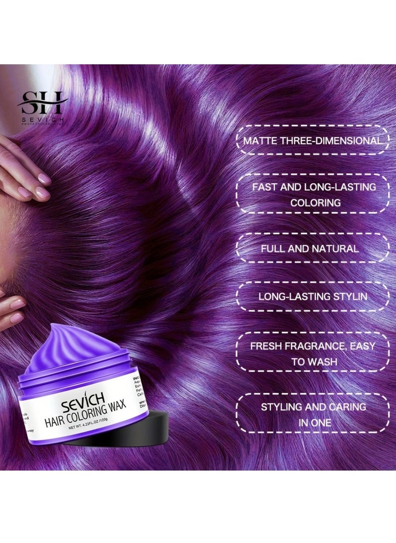 Sevich 120g Hair Coloring Wax Hair Style Dye Mud Hair Color Material for Temporary Hair Color Hair Dye Coloring Wax Washable Natural Instant Hair Color Cream Temporary Hair Dye Wax Green  - Image 5
