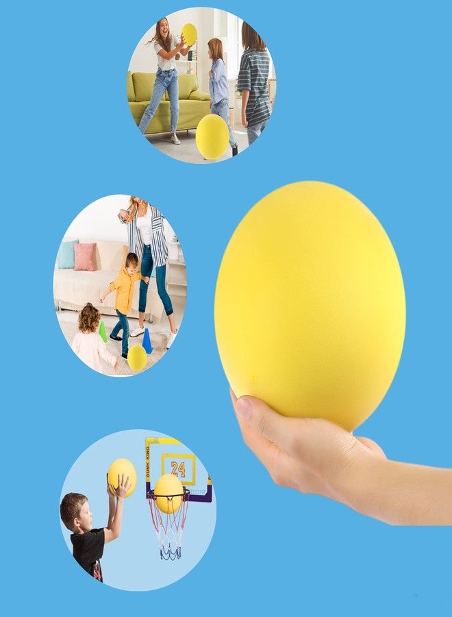 Ganjiang 7 Inches Soft No-Noise Foam Ball Sponge Kickball Dodgeball for Indoor Activity (Yellow Color) - Image 3