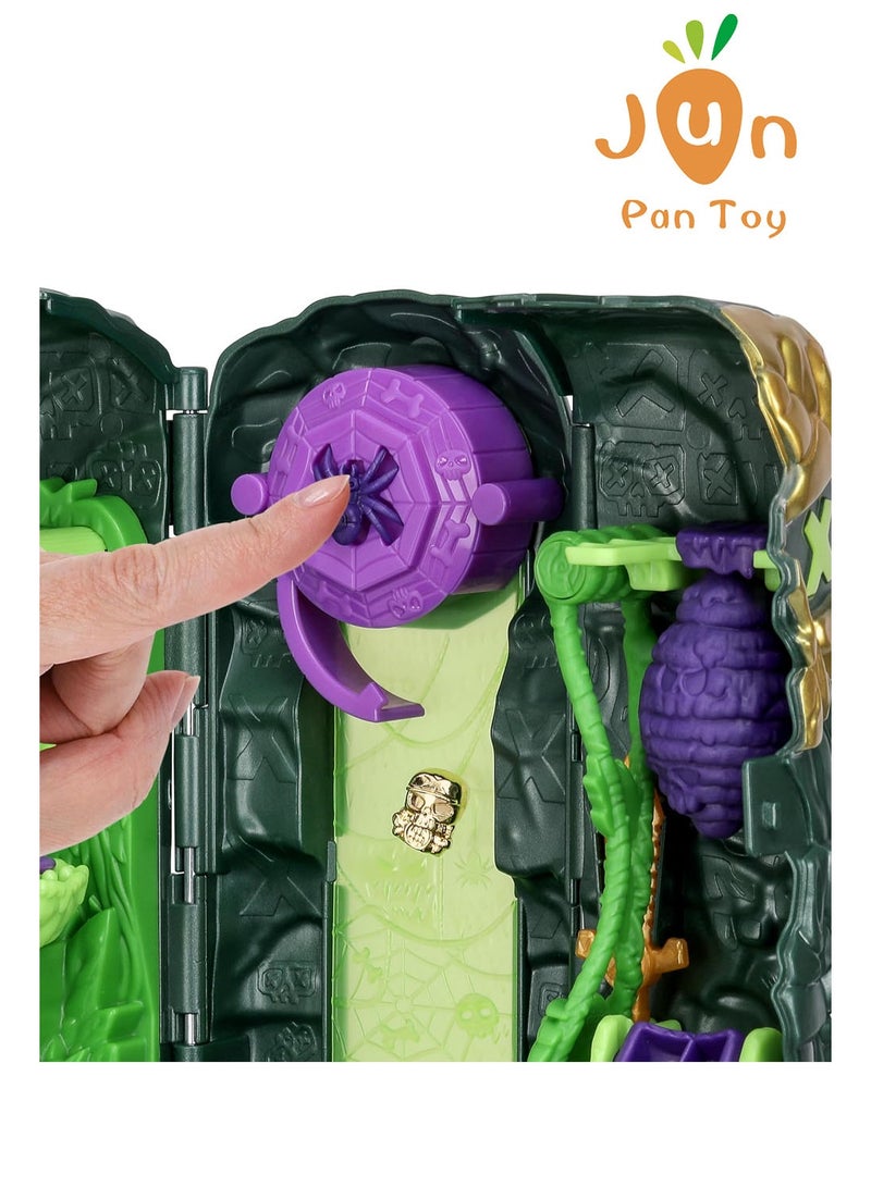 تريجير X أصلي TREASURE X Moose Toys الأراضي المفقودة، جزيرة الجمجمة، برج المستنقع Micro Playset مجسمات أكشن ألعاب أولاد كنز ذهبي حقيقي رحلة استكشاف صندوق هدايا غموض لعبة مفاجأة 15 مستويات مغامرة - Image 5