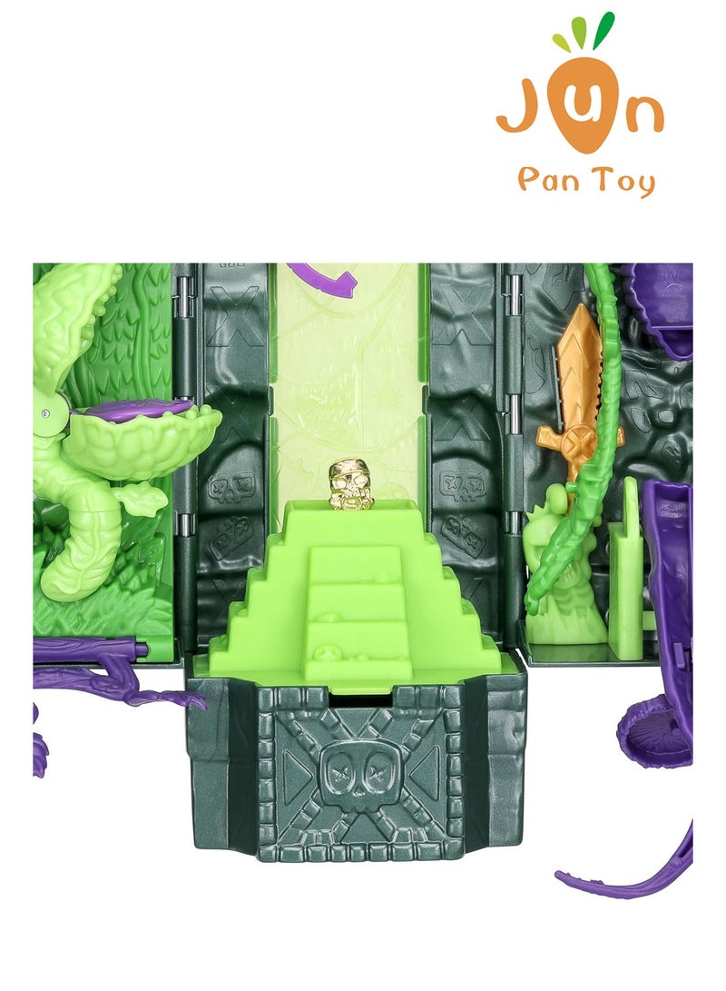 تريجير X أصلي TREASURE X Moose Toys الأراضي المفقودة، جزيرة الجمجمة، برج المستنقع Micro Playset مجسمات أكشن ألعاب أولاد كنز ذهبي حقيقي رحلة استكشاف صندوق هدايا غموض لعبة مفاجأة 15 مستويات مغامرة - Image 4
