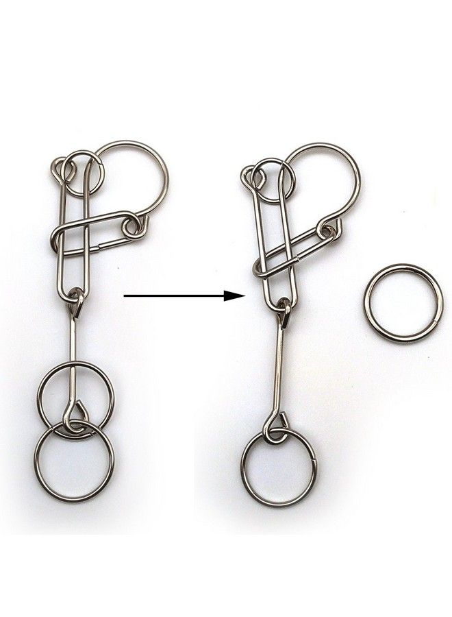 4 Sets Advanced Metal Brain Puzzles Teasers For Kids Adults Higher Level Challenge For Party Games, Office Toys, Parentchildren Games - Image 4