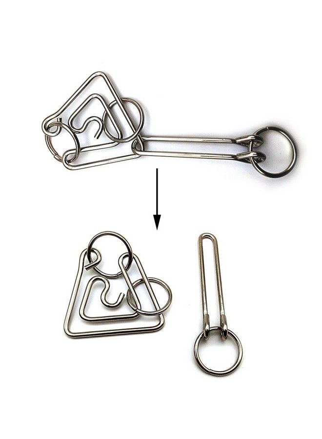 4 Sets Advanced Metal Brain Puzzles Teasers For Kids Adults Higher Level Challenge For Party Games, Office Toys, Parentchildren Games - Image 5