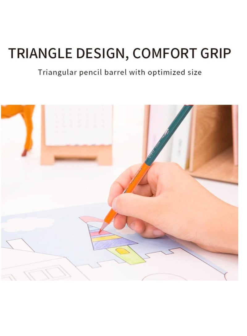 Deli 12-Piece Twin Tip Dual Coloured Pencils Multicolour - Image 5