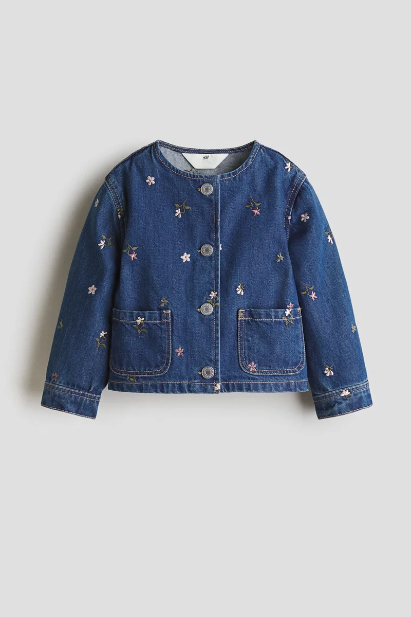 H&M Embroidery-detail denim jacket