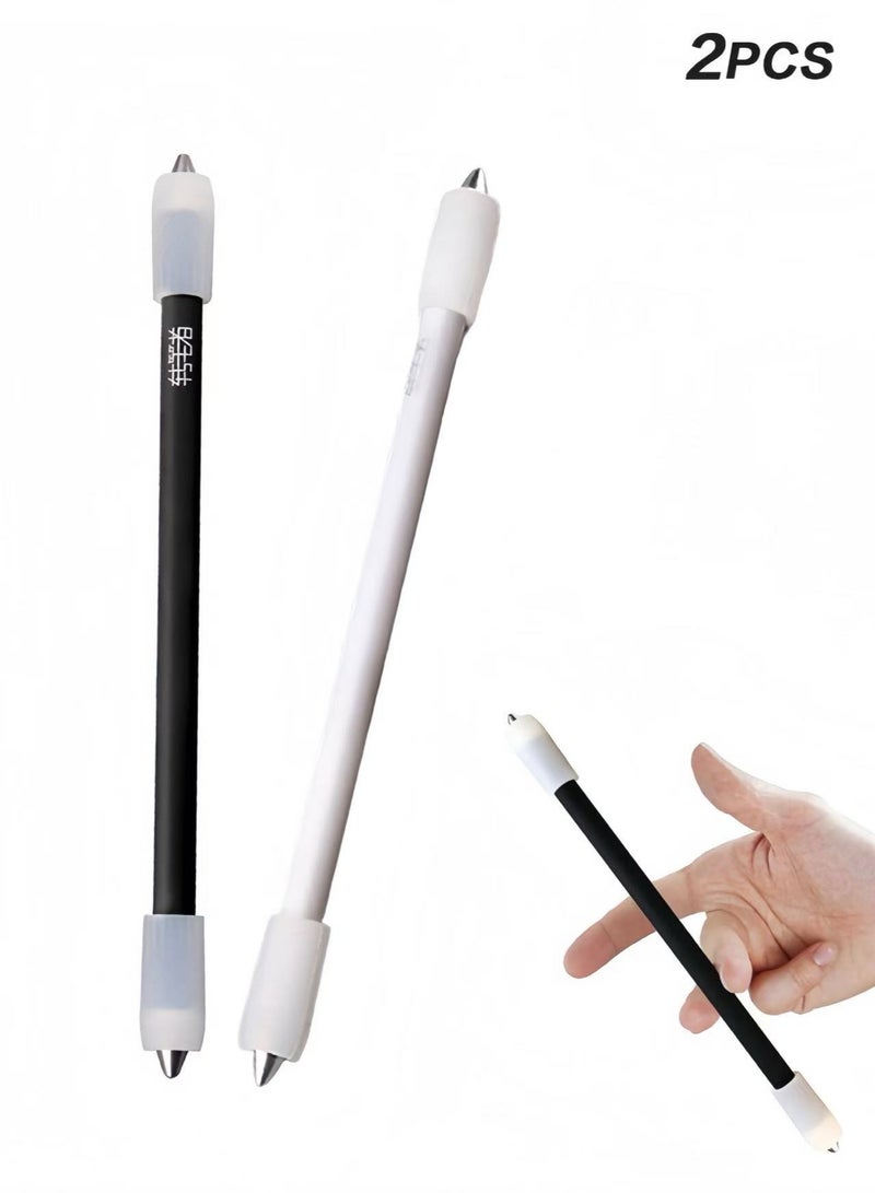 Organizer 2 Pieces Spinning Pen, Rolling Finger Rotating Gaming, Trick Pen Mod with Tutorial No Refill Stress Releasing Brain Training Toys for Adults Office Supplies (Mixed Color) - Image 1